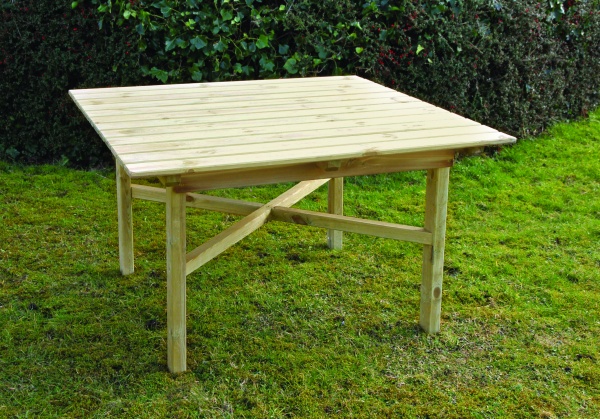 NEW ABBEY SQUARE TABLE WOODEN PRESSURE TREATED (1.2 x 1.2 x 0.74m)